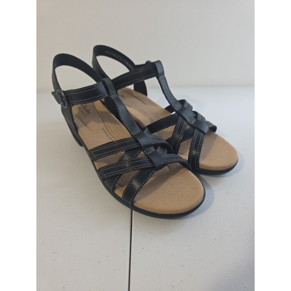 Clarks Woman's Dress Sandals Emily2 Rose Sandal Size 11 New $100 MSRP NIB Black